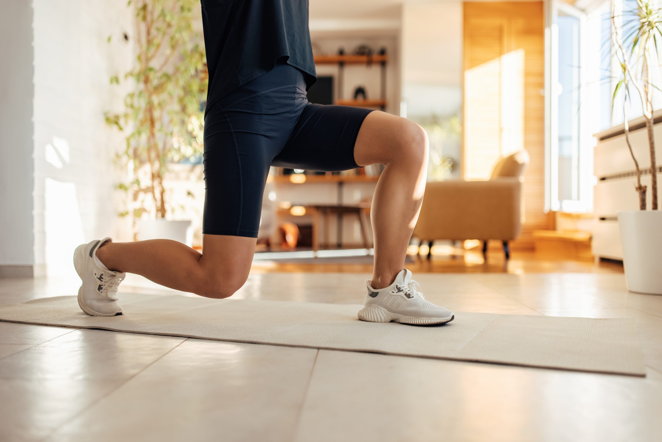 light indoor exercising for knee pain